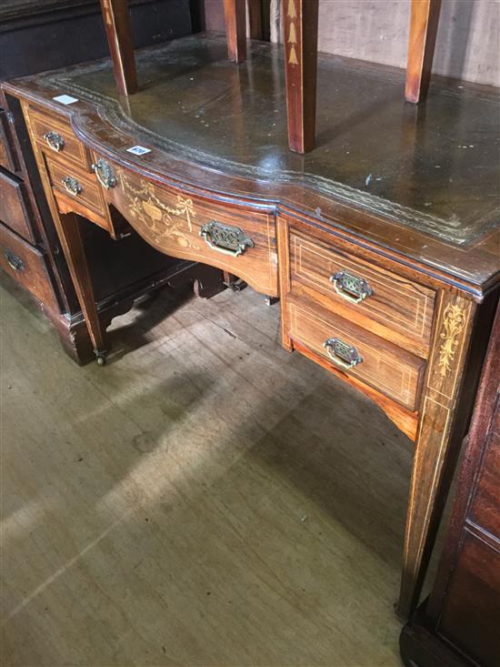 Edwardian inlaid writing table